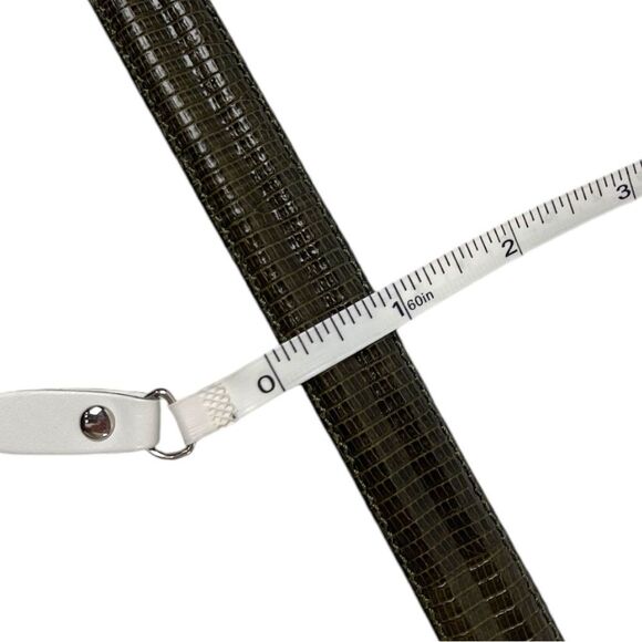 Cale Vintage Genuine Lizard Leather Green Belt Made in Spain women’s Size 32 - Picture 10 of 10